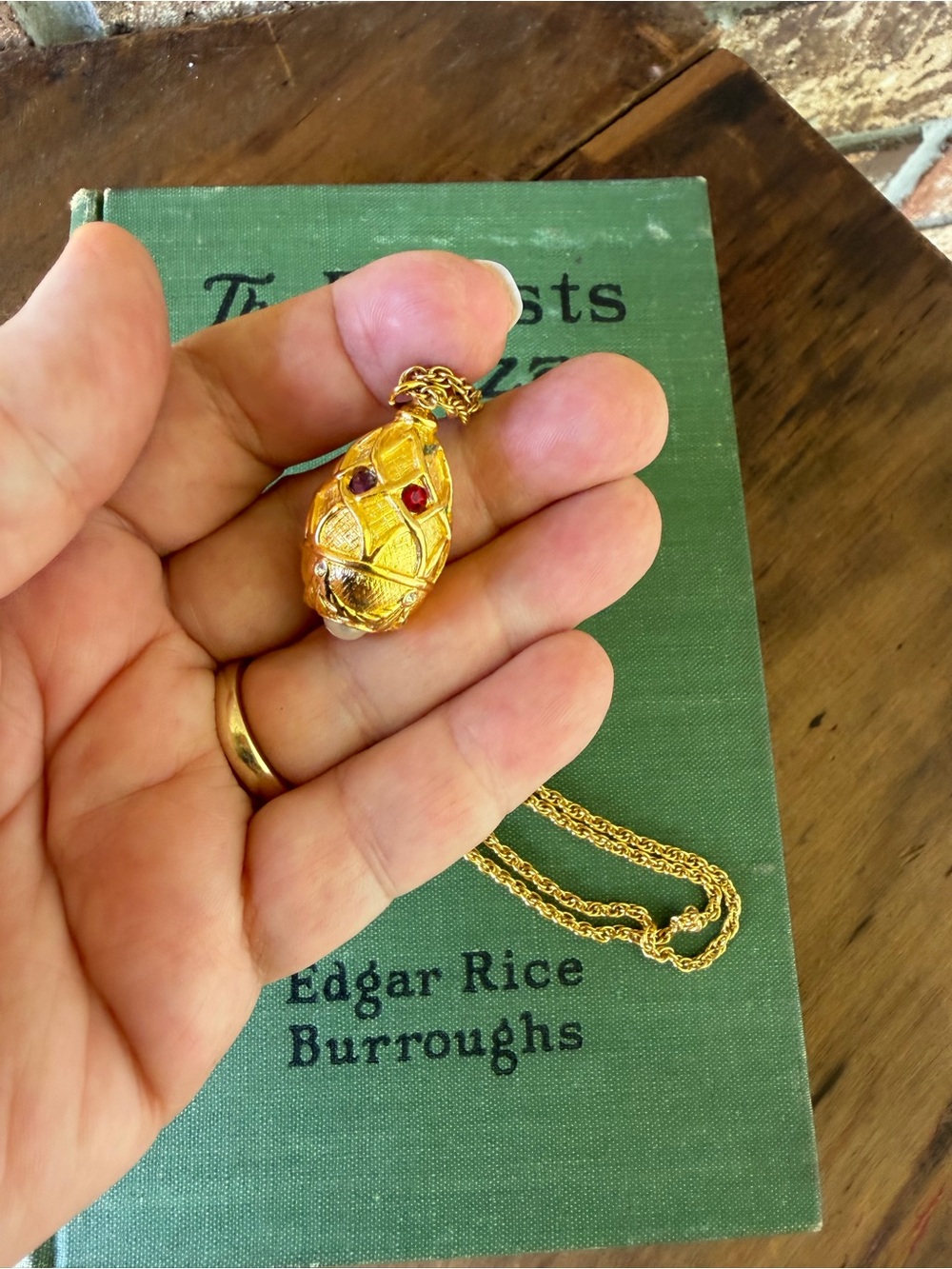 Vintage Joan Rivers Fabergé Inegg Pendant Necklace Classics Collection 14” Drop - Picture 4 of 5